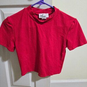 Vixen by Micheline Pitt Bad Girl crop, red, Size S, EUC